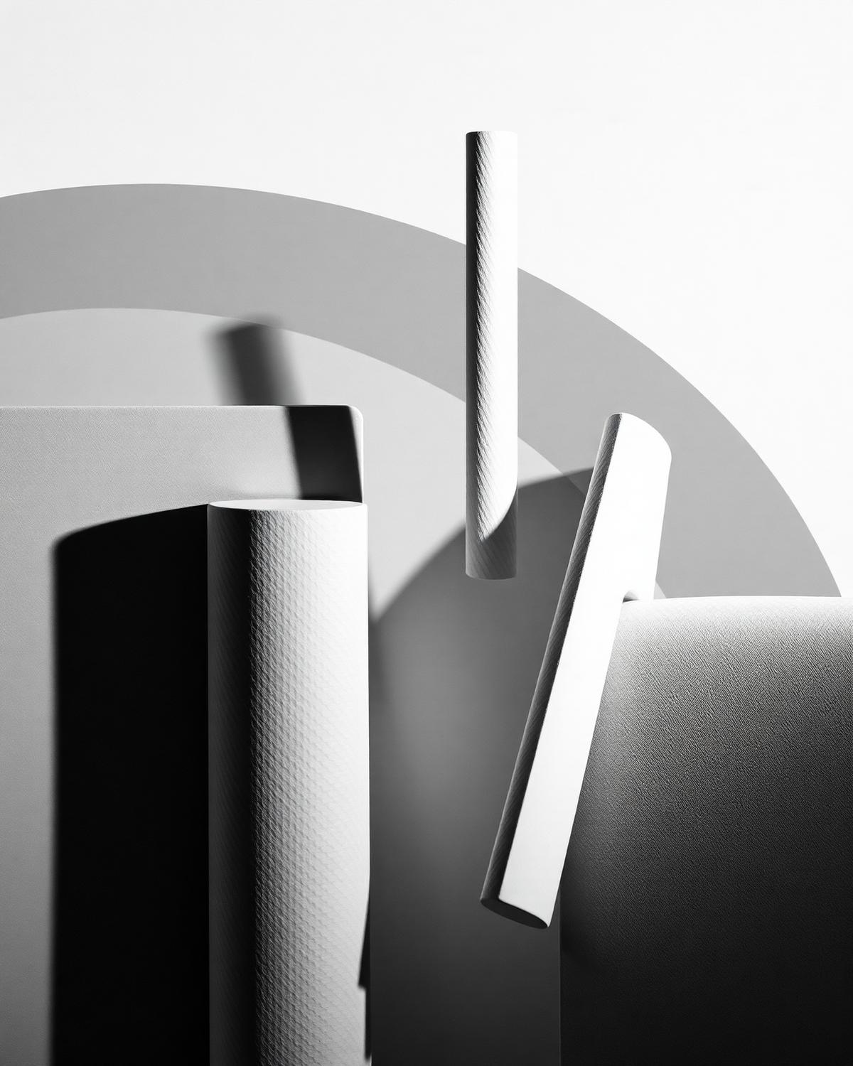Sculpted identity for a premium object brand.